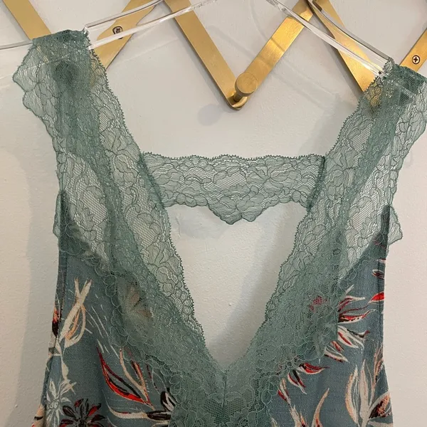 Free People Bellflower Lace Tunic Tank in Seaglass Medium - Image 7