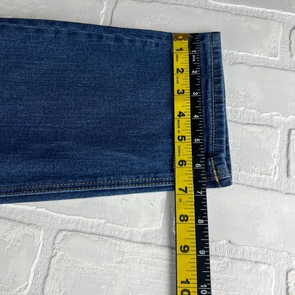 American Eagle Vintage Hi Rise Jeans Womens 12S Short Denim Blue Button Fly‎ - Image 13