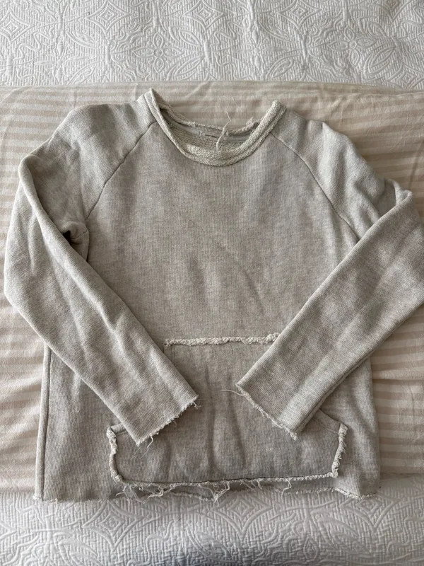 MOTHER Denim Crewneck Pullover Sweatshirt - Image 2