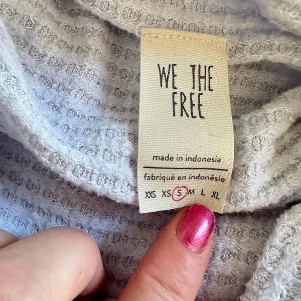 We the Free Free People Ribbed Waffle Turtleneck Tunic Sweater Dress‎ Size Small - Image 7