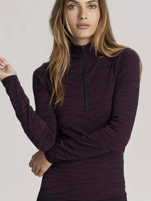 VARLEY Laurel Half Zip Pullover | Burgundy Zebra | S/M | Like New‎ - Image 5
