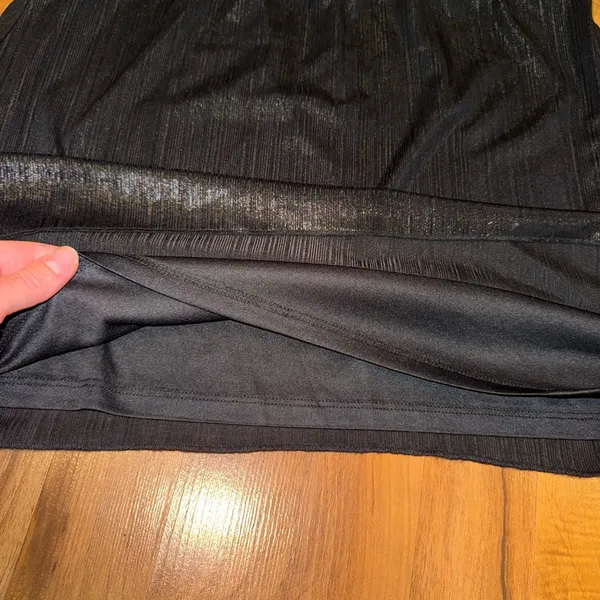 Wildfox women’s black shimmer skirt‎ size large NWT concert, going out - Image 3