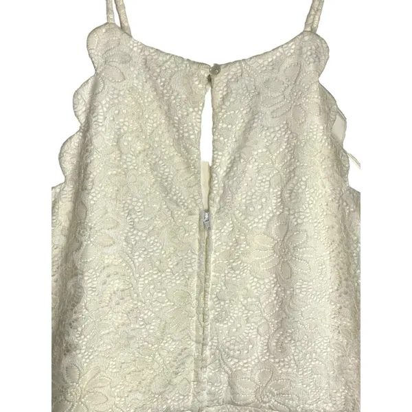A Byer Womens Dress Size Large Sun Dress Sleeveless Lace Lined Knee‎ Length - Image 6