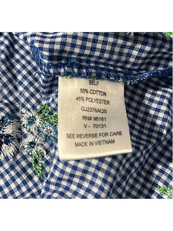 Gypsies & Moondust Ruffled Gingham Off-The-Shoulder Blouse Size L (19” PTP) NWT - Image 2