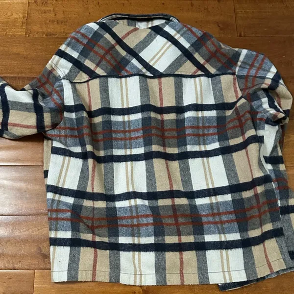 ZARA Plaid Button-Up Jacket - Image 4