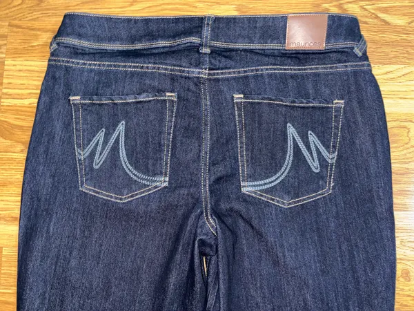 Maurices Jeans Women's Size 12 Regular Dark Wash Skinny Taper Leg Embroidered - Image 11