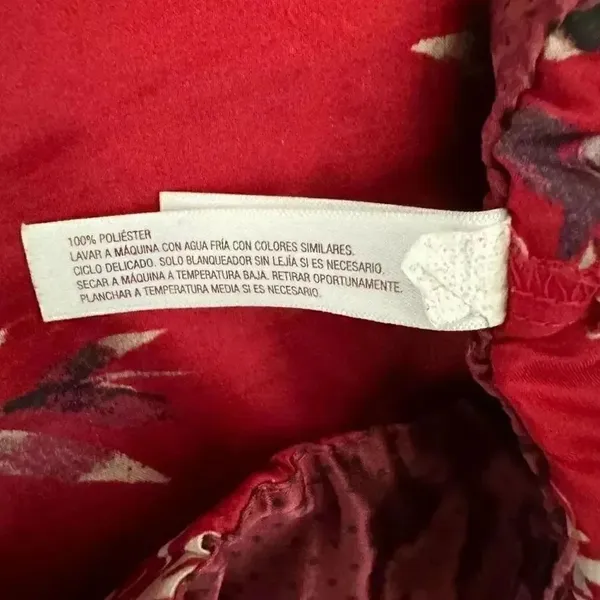Gilligan & O'Malley Red Women's Satin Floral Lightweight Pajama Pants SZ M #1944 - Image 11