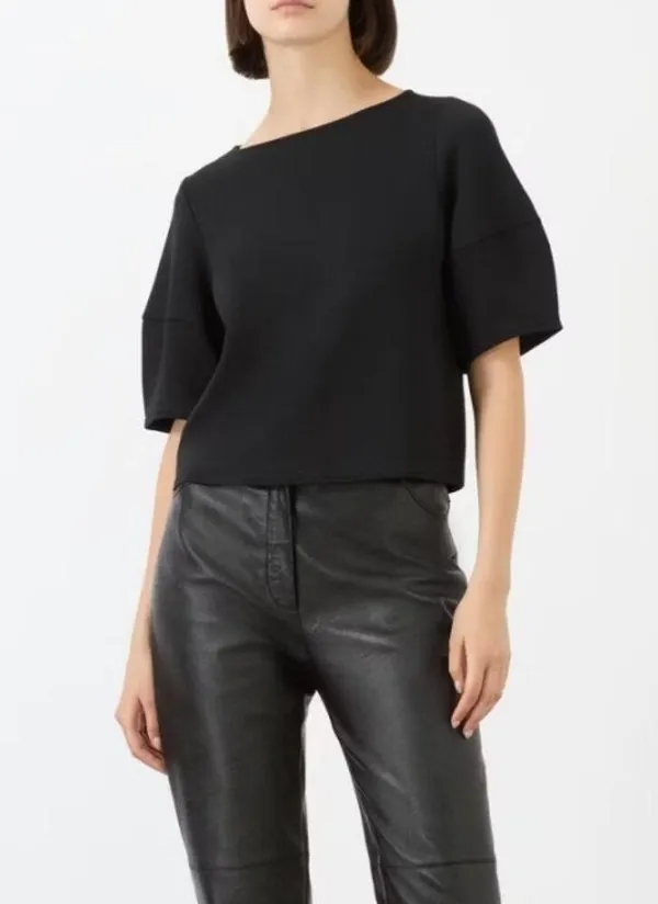 Spanx AirEssentials Puff Sleeve Desk to Dinner Elbow Sleeve Top Very Black L - Image 6