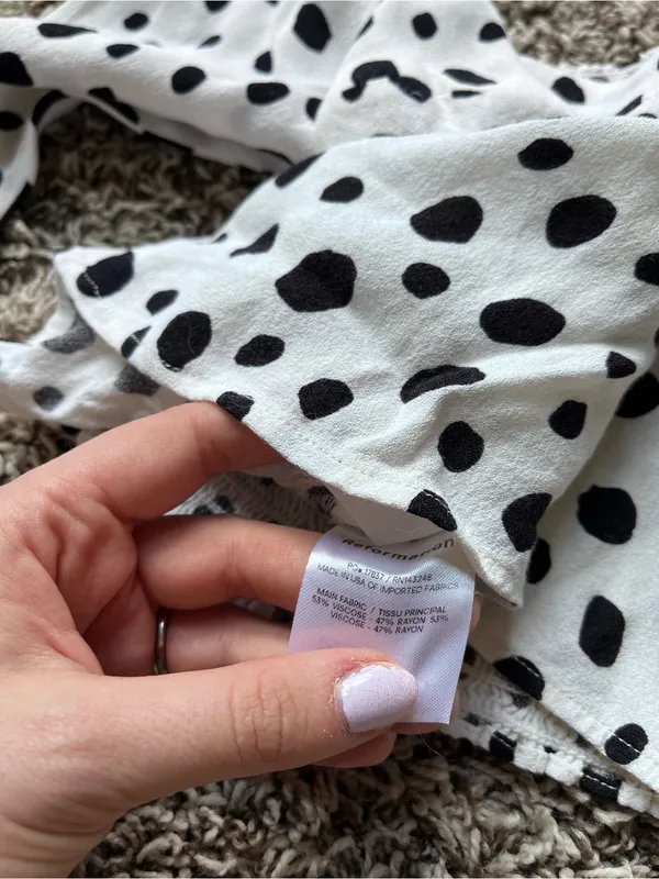 Reformation Polka Dot Long Sleeve Top - Image 10