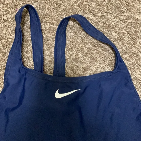 NIKE swimsuit woman size 14 open back navy color - Image 2