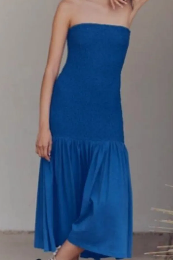 Anthropologie Celandine Strapless Popcorn Midi Dress (NEW Small) - Image 4
