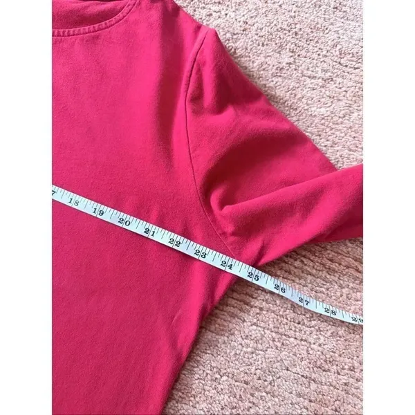 Y2K Hot Cotton Marc Ware L Red Long Sleeve Graphic Tee Made in USA - Image 5