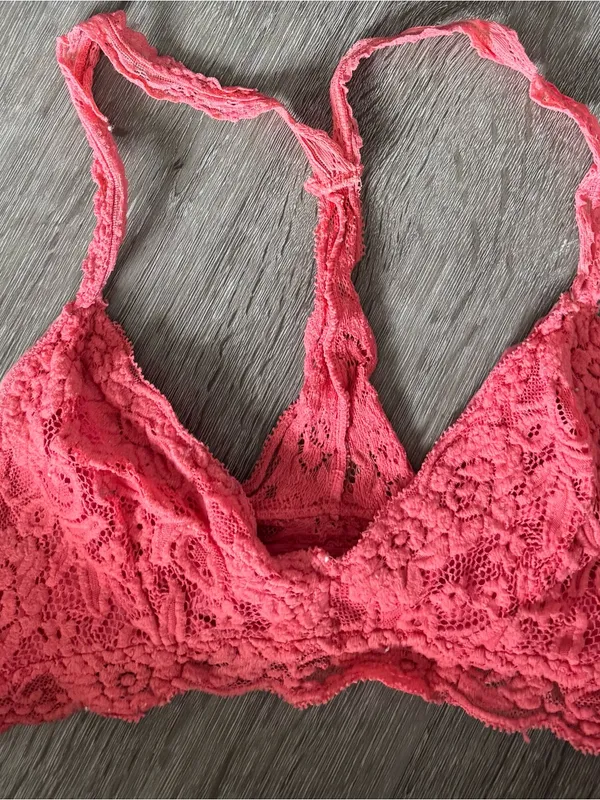 Lace Bralette in Coral Pink (S) - Image 2