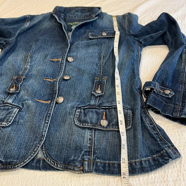 Polo Ralph Lauren denim jean jacket button down S women - Image 5