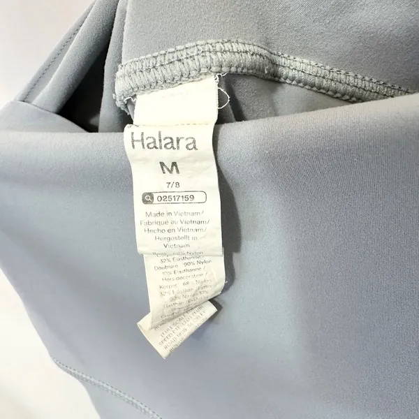 Halara Medium Leggings High Waisted Gray Side Pockets 7/8 Solid‎ Athleisure 704 - Image 7