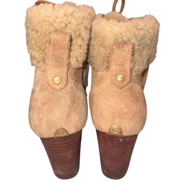 Ugg Analise Suede Lace Up Booties Boots Shoes 6.5 - Image 4