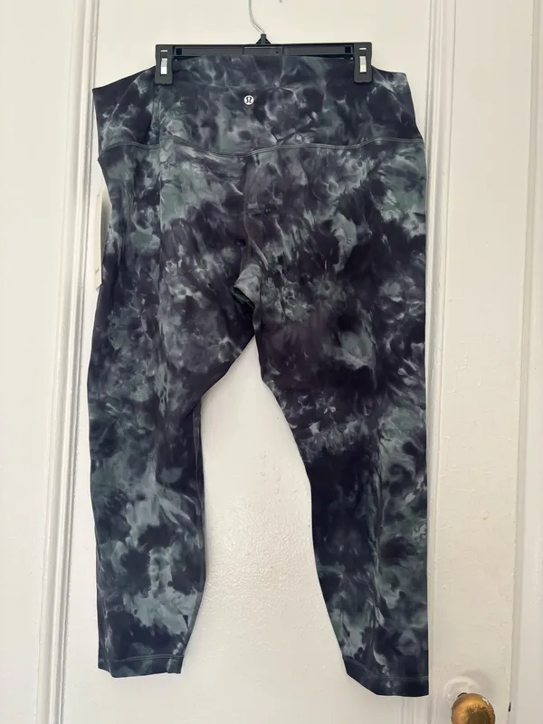 Lululemon Align High Rise Pant 25” Diamond Dye Silver Blue Tidewater Size 20 - Image 3