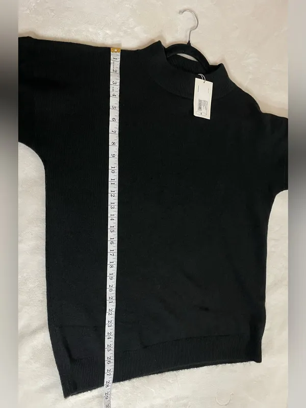 A New Day Classic Black Mock-Neck Women's Sweater Size S NWT - Image 5