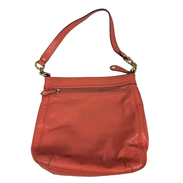 Coach Ashley Womens Leather Shoulder Bag In Red With Gold Accents - Image 6