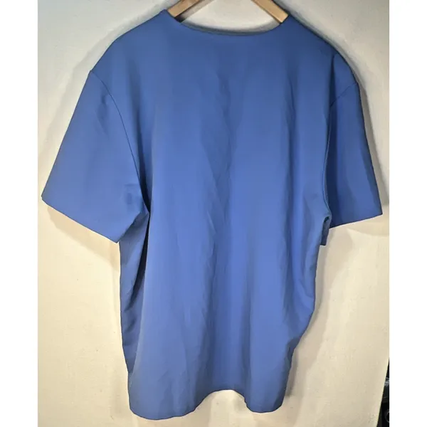 Figs Scrub 3 pocket Top Adult Extra Large Short Sleeve Blue V-Neck FM1500 - Image 4