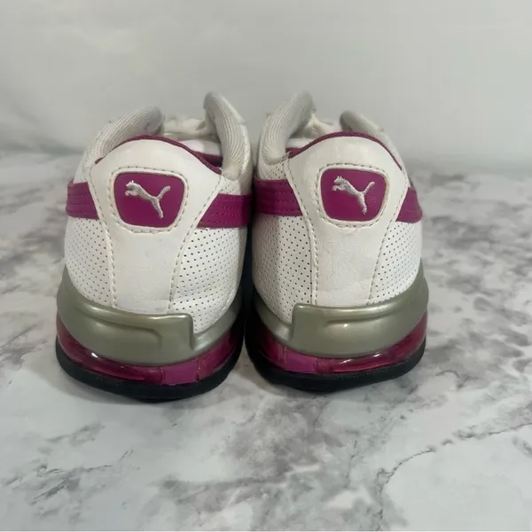 Puma Women's Turin Athletic White Pink Shoe Size 8 #559 - Image 3