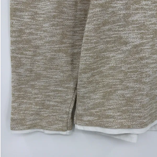Abercrombie & Fitch Layered Hem Tee Sz S Tan Y2K Minimalist Neutral Clean Girl - Image 3