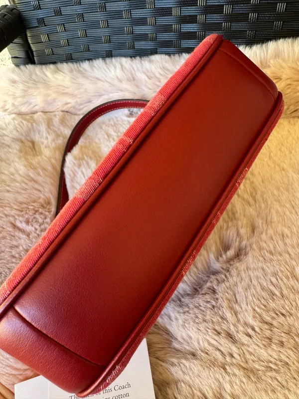 Coach Nolita 19 In Signature Denim CCZ48 denim/Silver/True Red - Image 4