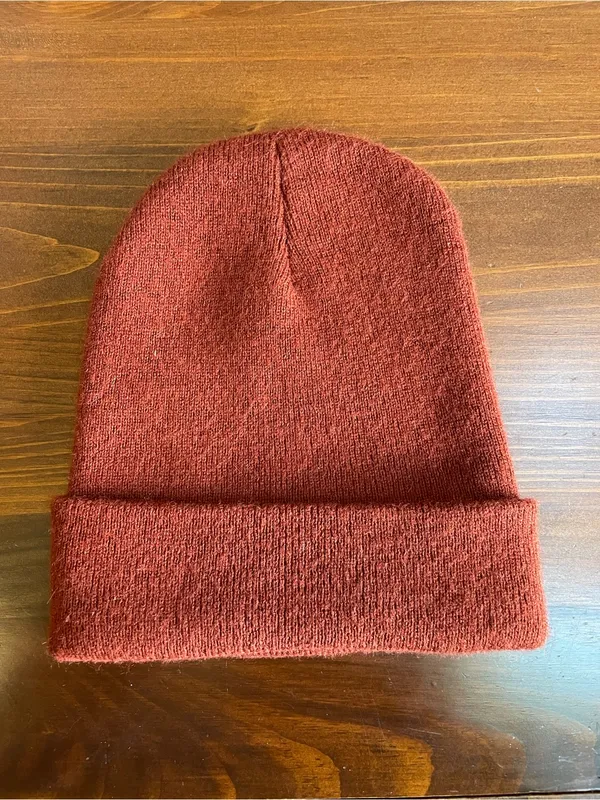 Carhartt Burnt Orange Ribbed Cuffed Beanie - Image 3