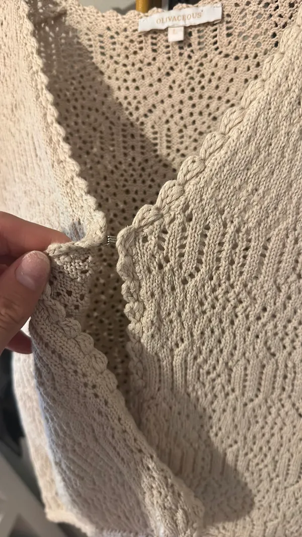 Boutique cardigan crochet sweater vest - Image 5