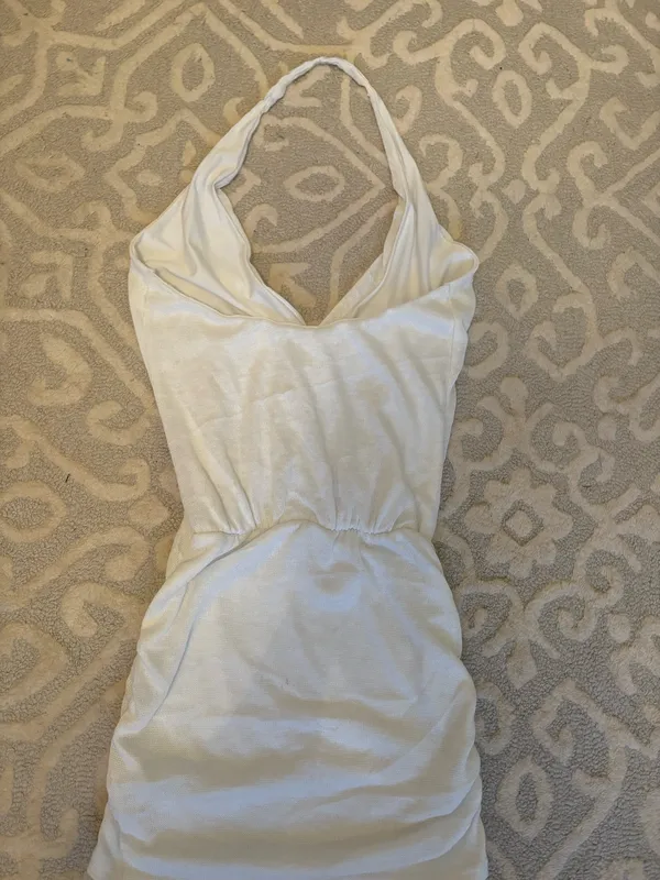 White mini bodycon dress - Image 4