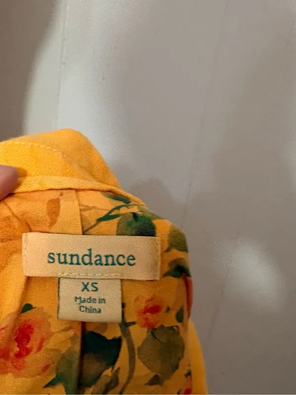 Sundance Pippa Cropped 100% Linen Blazer Sunset Yellow Size XS - Image 13