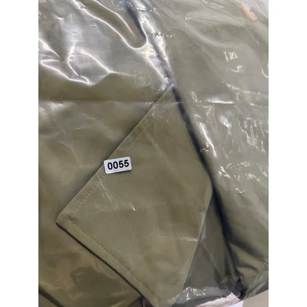 Army Green Double Breasted Trench Coat Longline Jacket H9B641 Size M - Image 10
