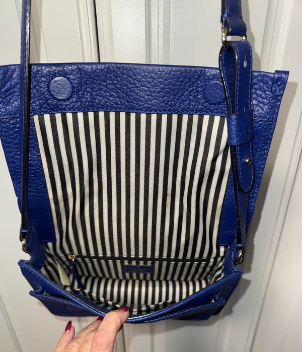 Kate Spade Royal Blue Pebbled Leather Crossbody - Image 3