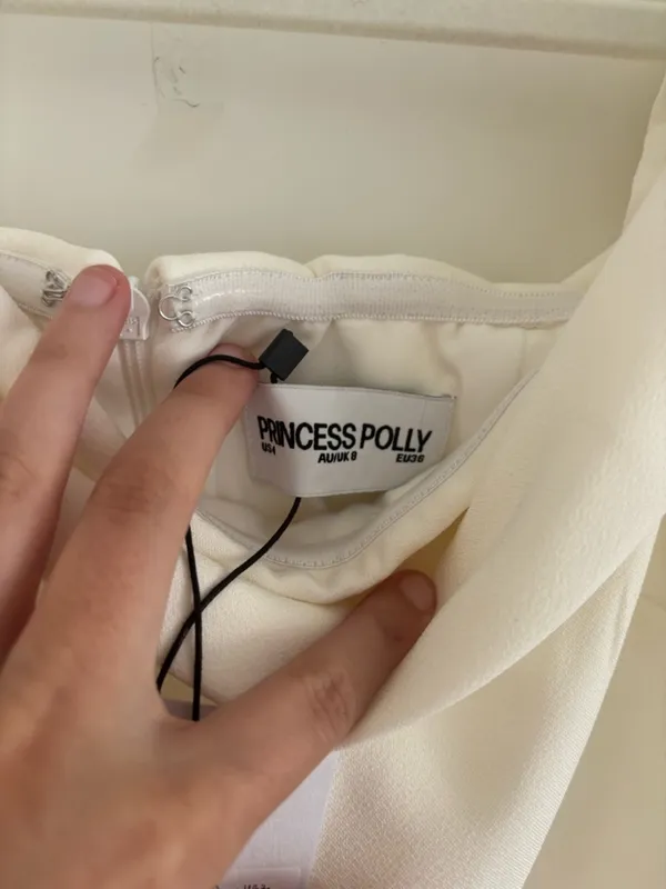 NWT Princess Polly Main Character Strapless Mini Dress White - Image 6