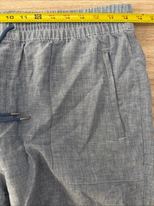 Athleta Retreat Linen Jogger Pants Women Size 16 Blue #531704 - Image 7