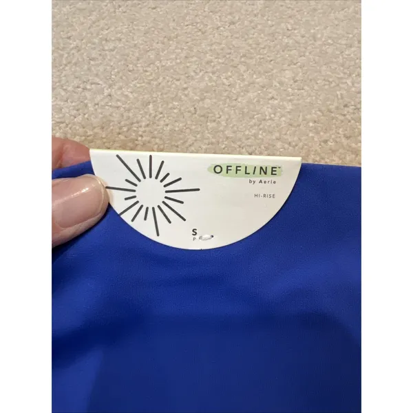 Offline By‎ Aerie Real Me Crossover Bike Shorts Size Small Blue 5" Hi Rise - Image 5