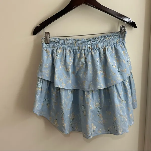 LoveShackFancy Dim Star Floral‎ Tiered Mini Skirt Size Small - Image 6
