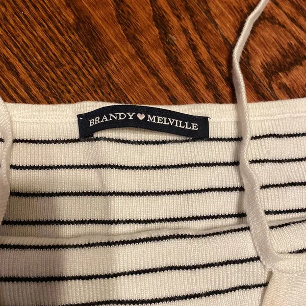 Brandy Melville Striped Ribbed Knit Tank - Image 3