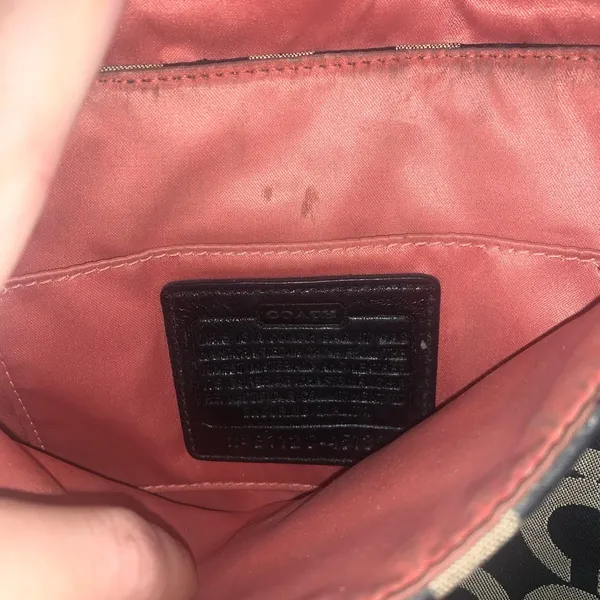 Vintage coach double c logo black shoulder bag - Image 4