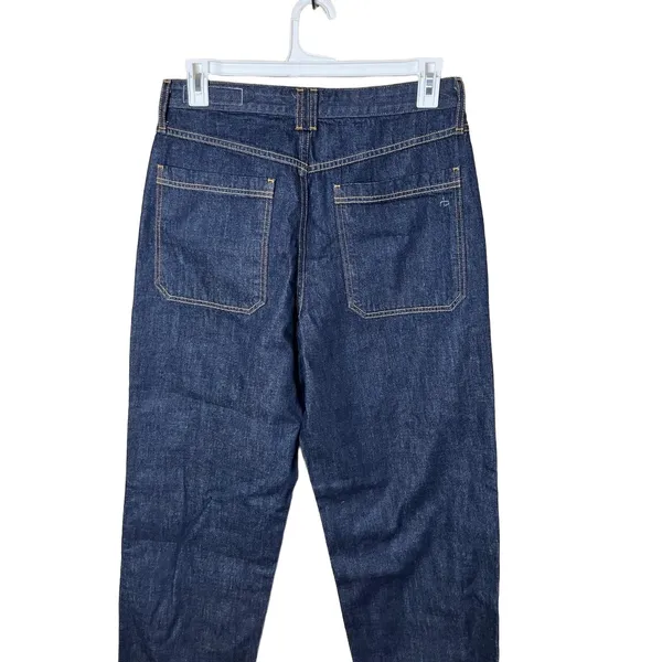 American Rag Rag Bone Dark Wash Wide Leg Baggy Fit Front Patch‎ Pockets Jeans Size 30 - Image 6