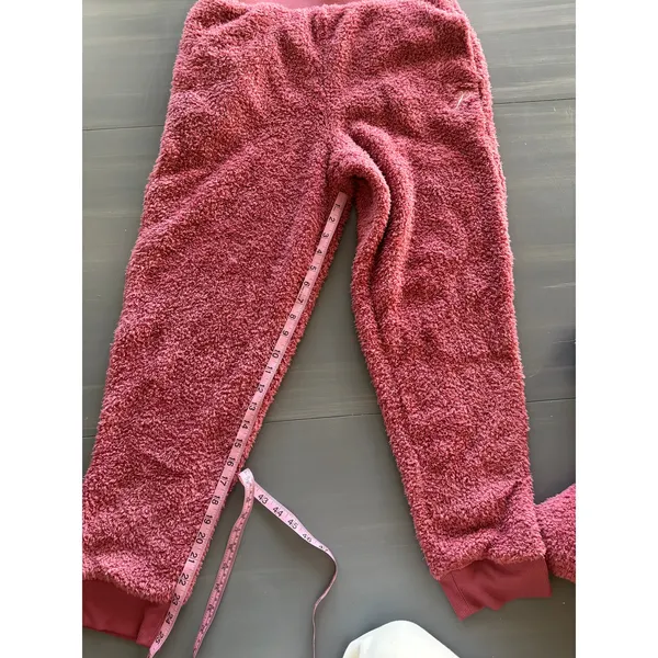 Victorias Secret Cozy Jogger Lounge Set Pink Size Medium Pink Fleece New - Image 4