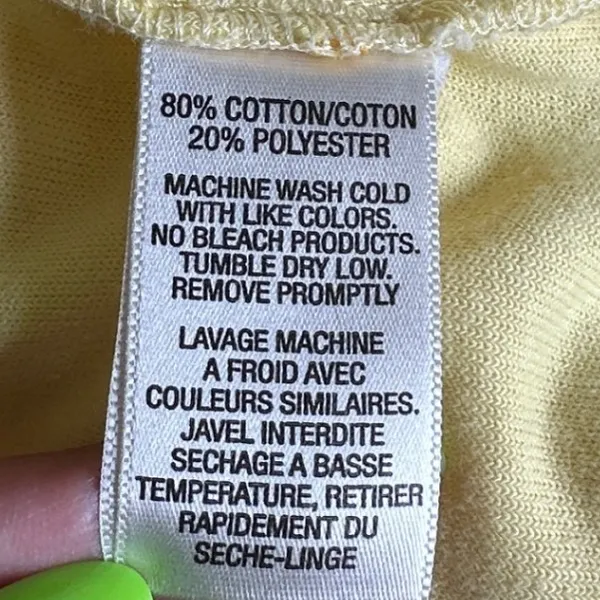 VTG 00s Juicy Couture Terrycloth Track Jacket Butter Yellow Made in the USA Tag - Image 10