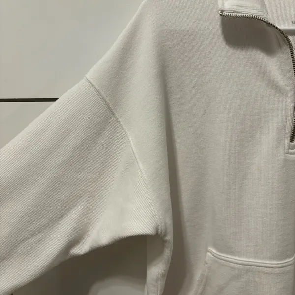 Aerie White Oversized Quarter Zip Pullover - Image 6