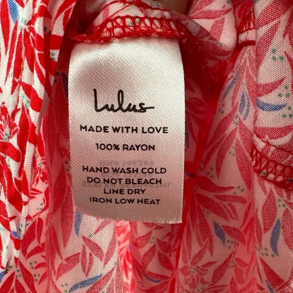 Lulus Dondi Print Tie-Front Short Sleeve Romper in Red and‎ White Size Small - Image 10
