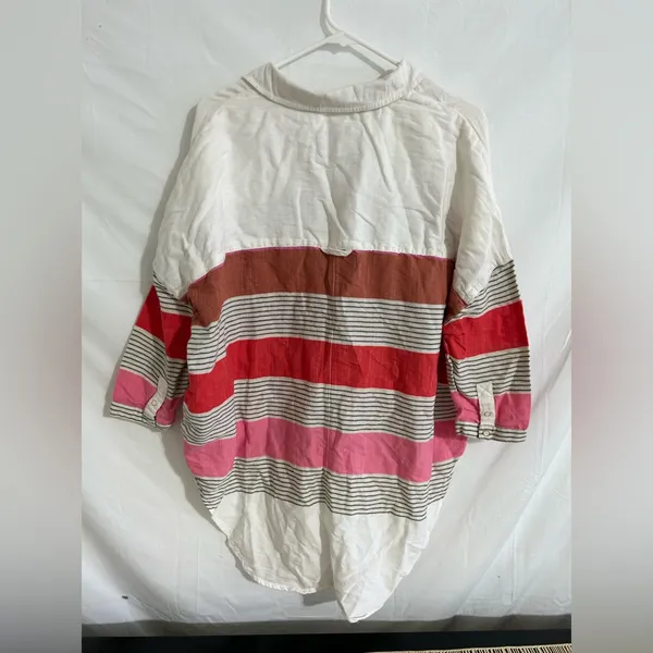 Holding‎ Horses by Anthropologie Oversized 100% Cotton Botton Down Shirt XS/S - Image 4