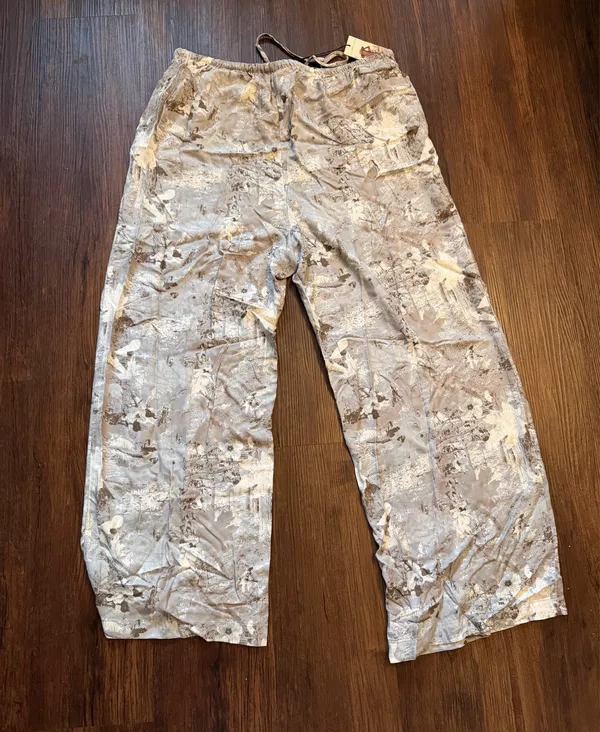 Sincerely Jules Brown/White wide Leg Pants size XL - Image 3
