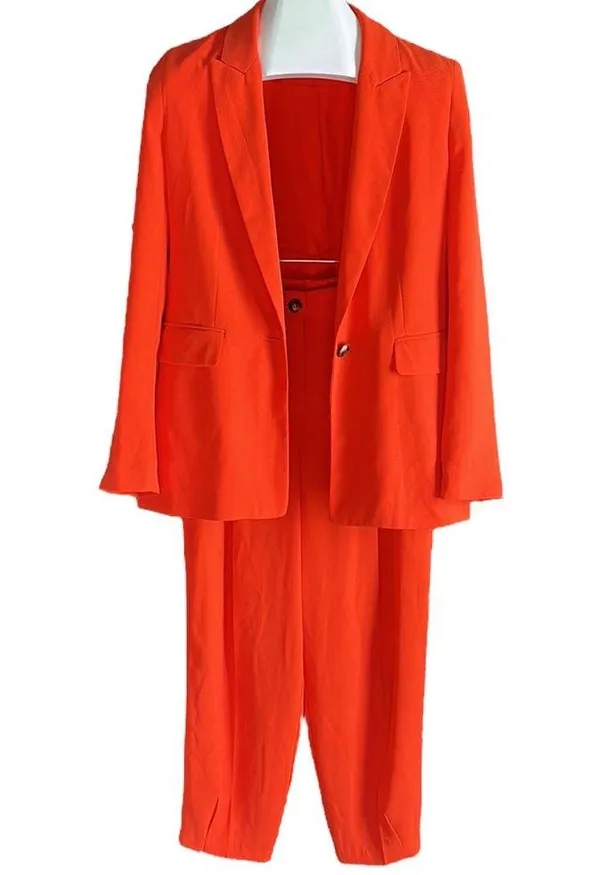 Top Shop orange ankle pant suit - Image 14