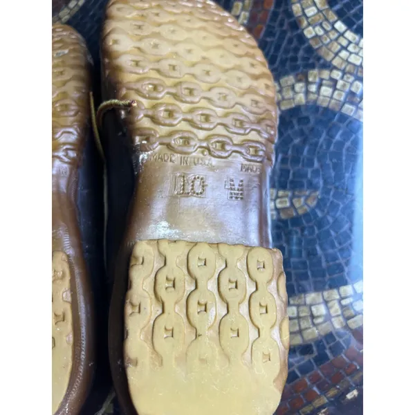 L.L. Bean Maine Hunting Shoe Duck Shoes 10M | Made in USA | Brown Leather Rubber - Image 9