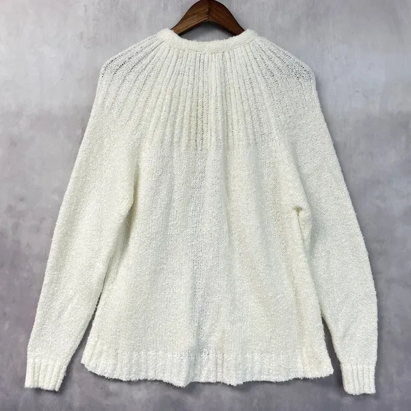 Susan Ess Womens Cardigan Size Large Boucle Frog Closure Sweater Cottage Twee - Image 3