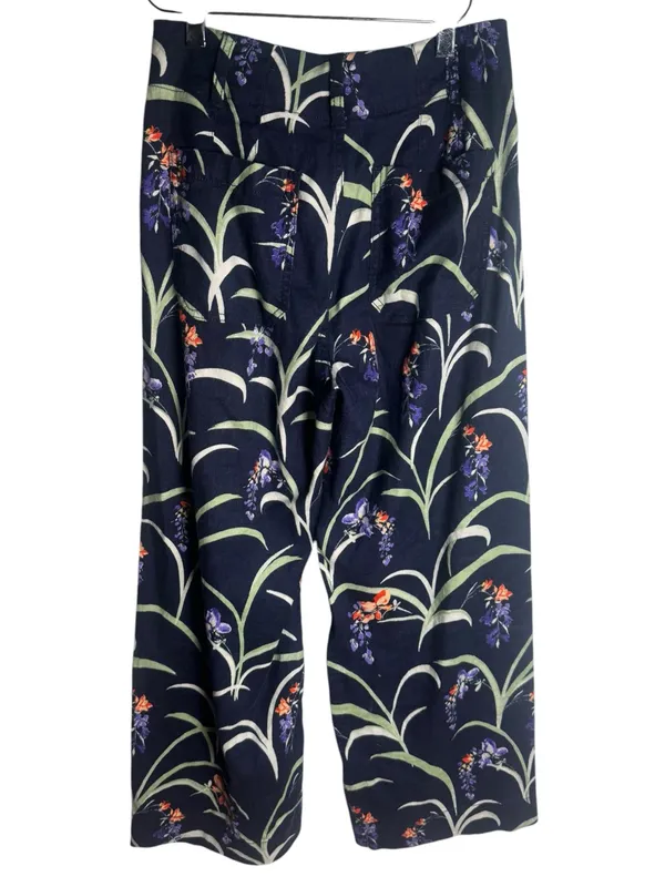 Anthropologie Maeve The Colette Cropped Wide-Leg Linen Blend Floral Pants - Image 3